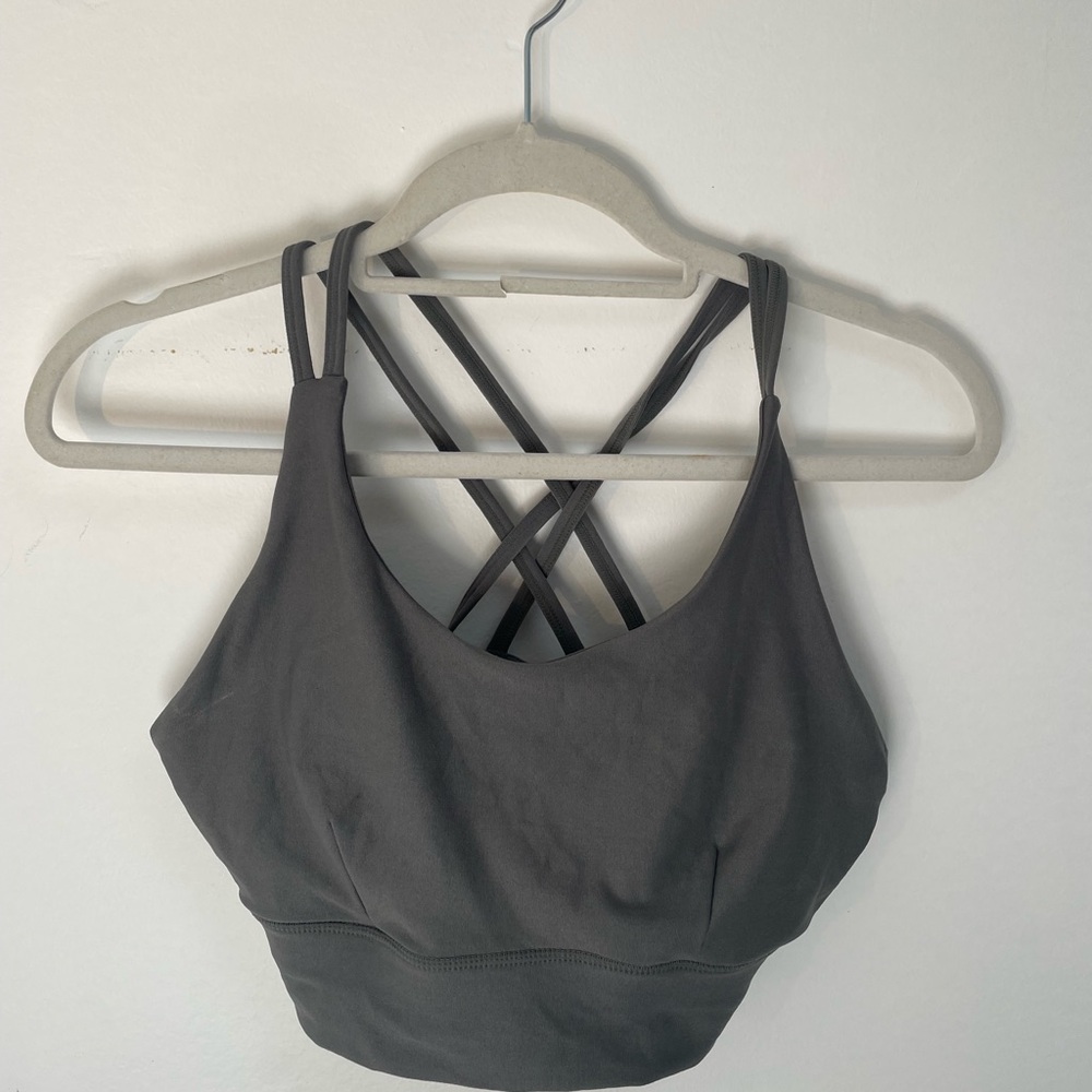 Army Green Women's Strappy Sports Bra